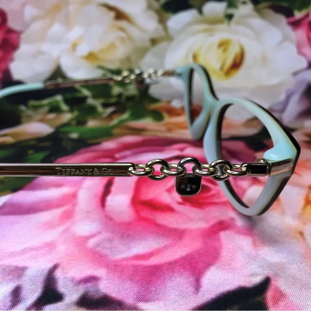 Tiffany & Co. Teal Black & Gold with side Locks frames glasses
